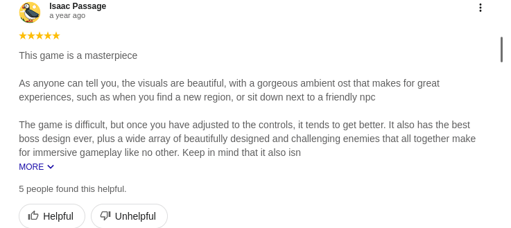 hollow night user three review